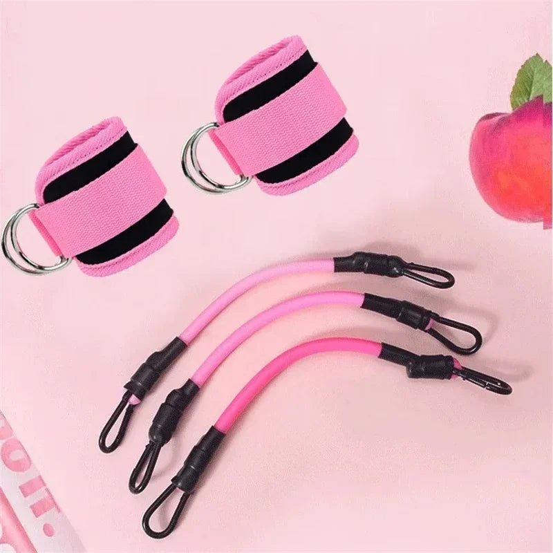 Sangles de cheville bandes de résistance ensemble Fitness entraînement équipement d'exercice cheville poids Yoga élastique Fitness bande pour salle de sport homme femme