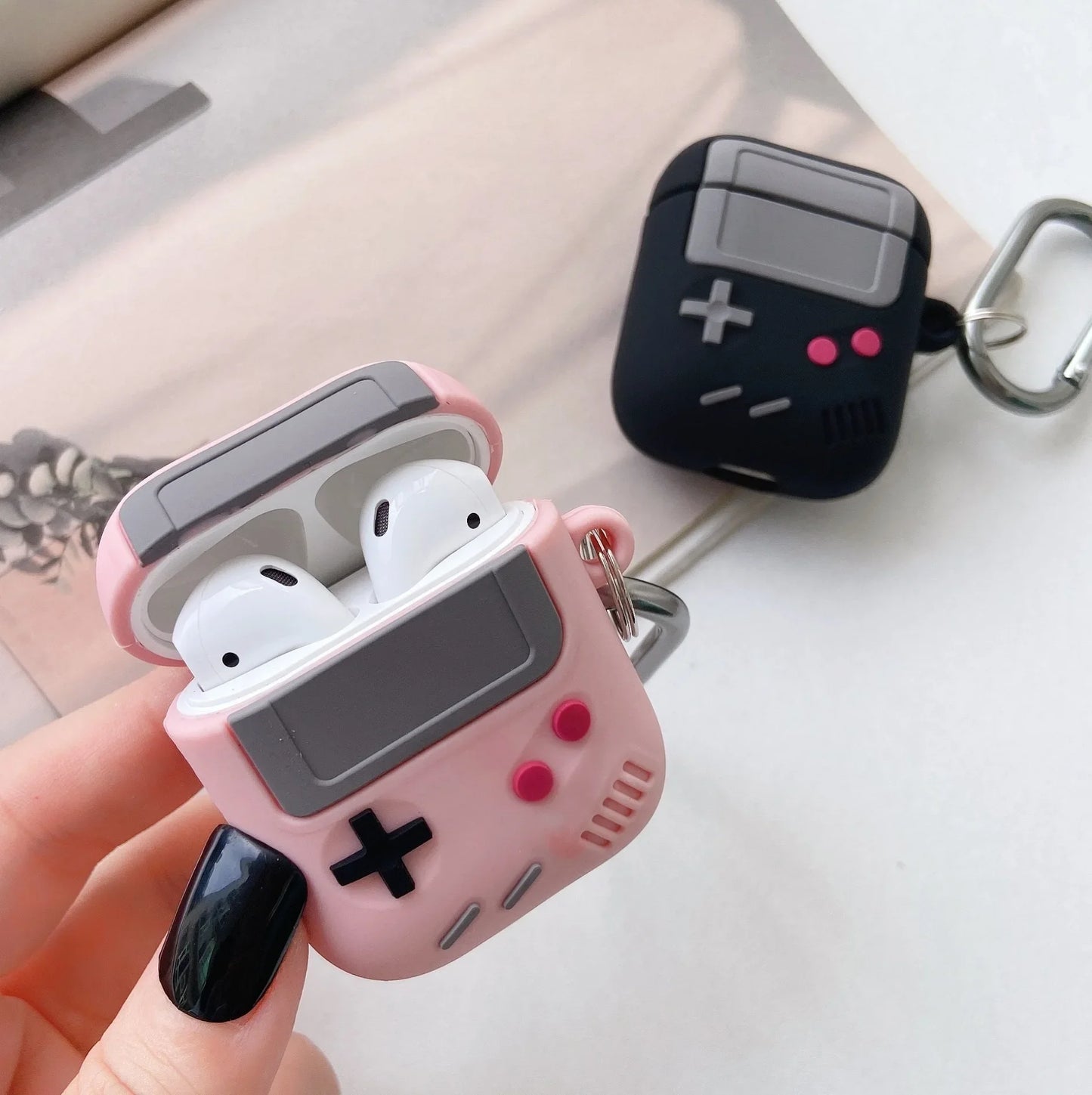 Pour AirPods Pro 2 étui mode classique rétro Console de jeu étuis pour écouteurs pour AirPods 4 3 2 1 Pro 2 Pro2 housse en Silicone avec crochet