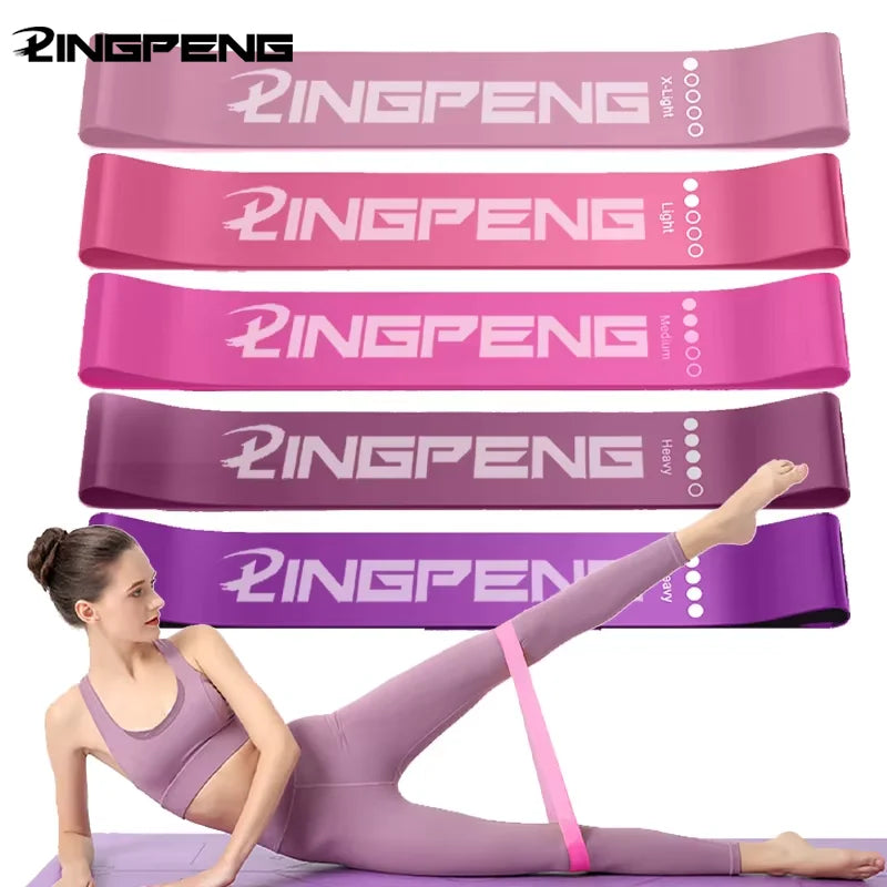Bandes d'exercice à boucle de résistance, 5 niveaux de résistance différents, bande élastique adaptée à l'étirement des bras et des jambes, entraînement de force