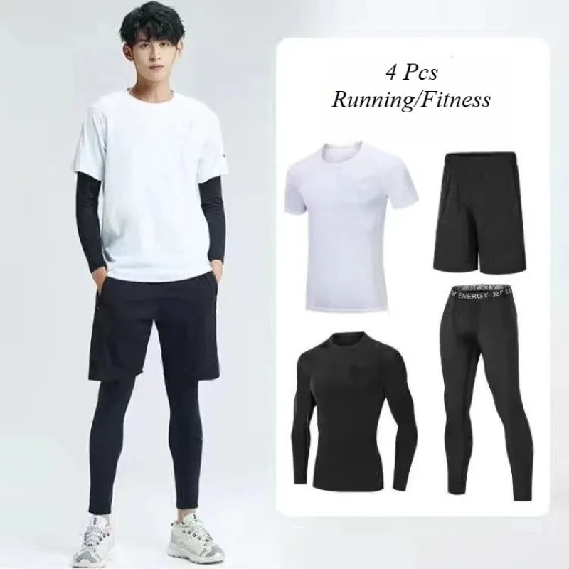 Équipement de sport, de basket-ball, d'entraînement transfrontalier, collants en velours, séchage rapide, combinaisons de Fitness pour course à pied et nuit du matin