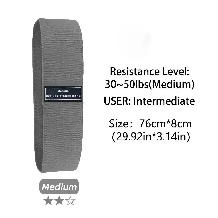 Bandes de résistance, bandes d'entraînement en tissu pour femmes et hommes, bandes de résistance pour butin en tissu, bandes de squat épaisses pour fesses/jambes/cuisses