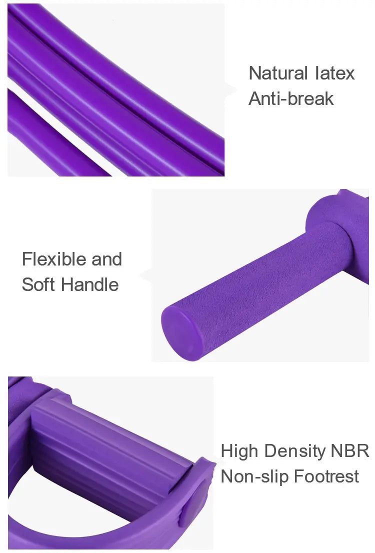Bandes de résistance bandes de Fitness élastiques pour les exercices sportifs à la maison multifonctionnel Portable 4 tubes extracteur de pédale élastique