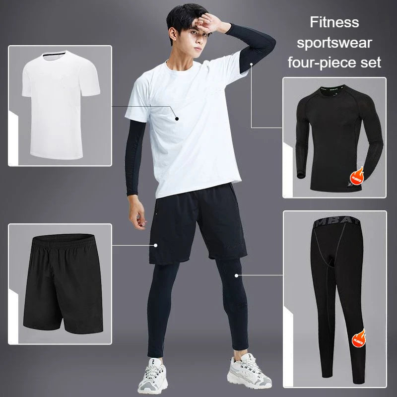 Équipement de sport, de basket-ball, d'entraînement transfrontalier, collants en velours, séchage rapide, combinaisons de Fitness pour course à pied et nuit du matin