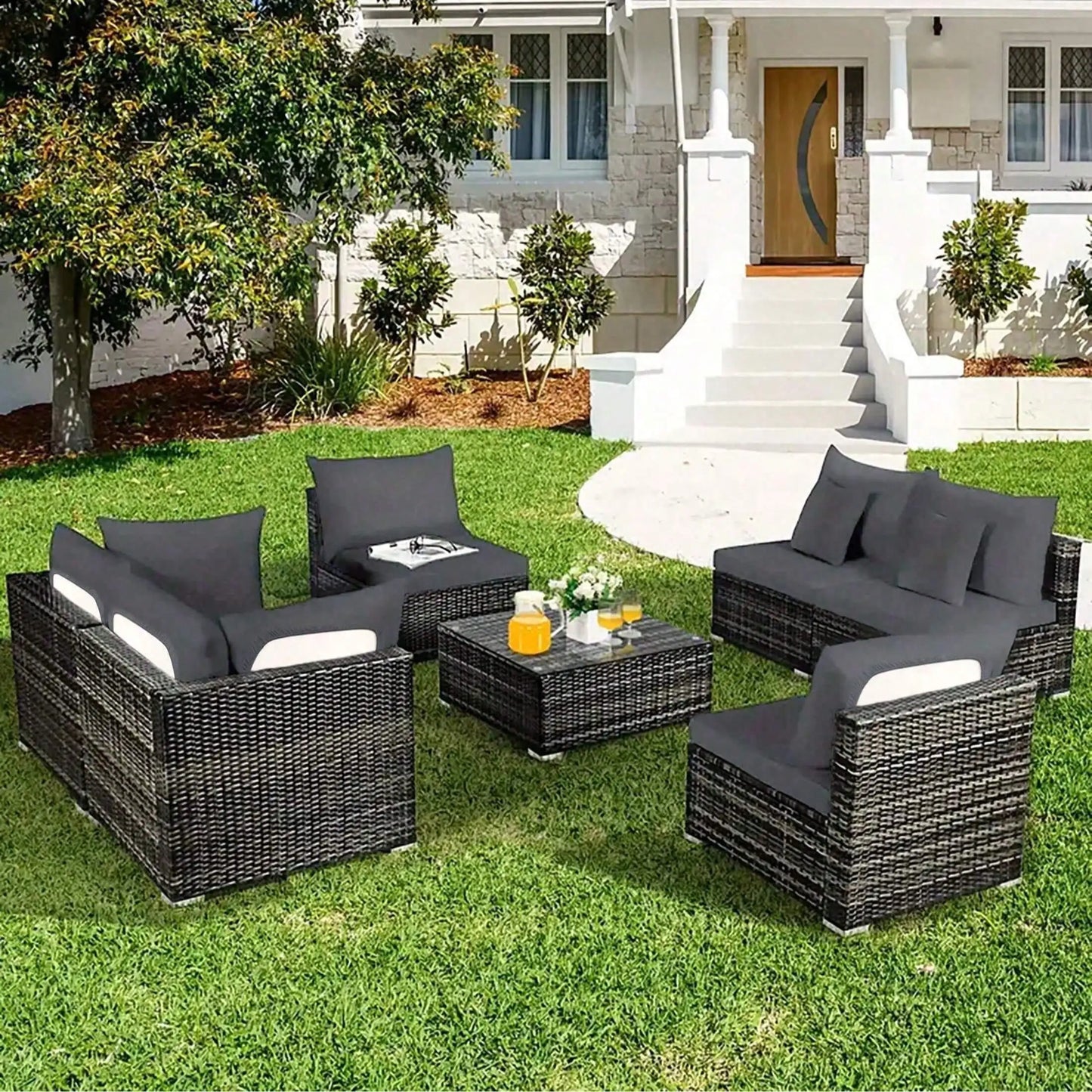 Housses de coussin de canapé à imprimé Tropical extérieur-protecteurs de meubles antidérapants, remplacement pour coussins de siège individuels