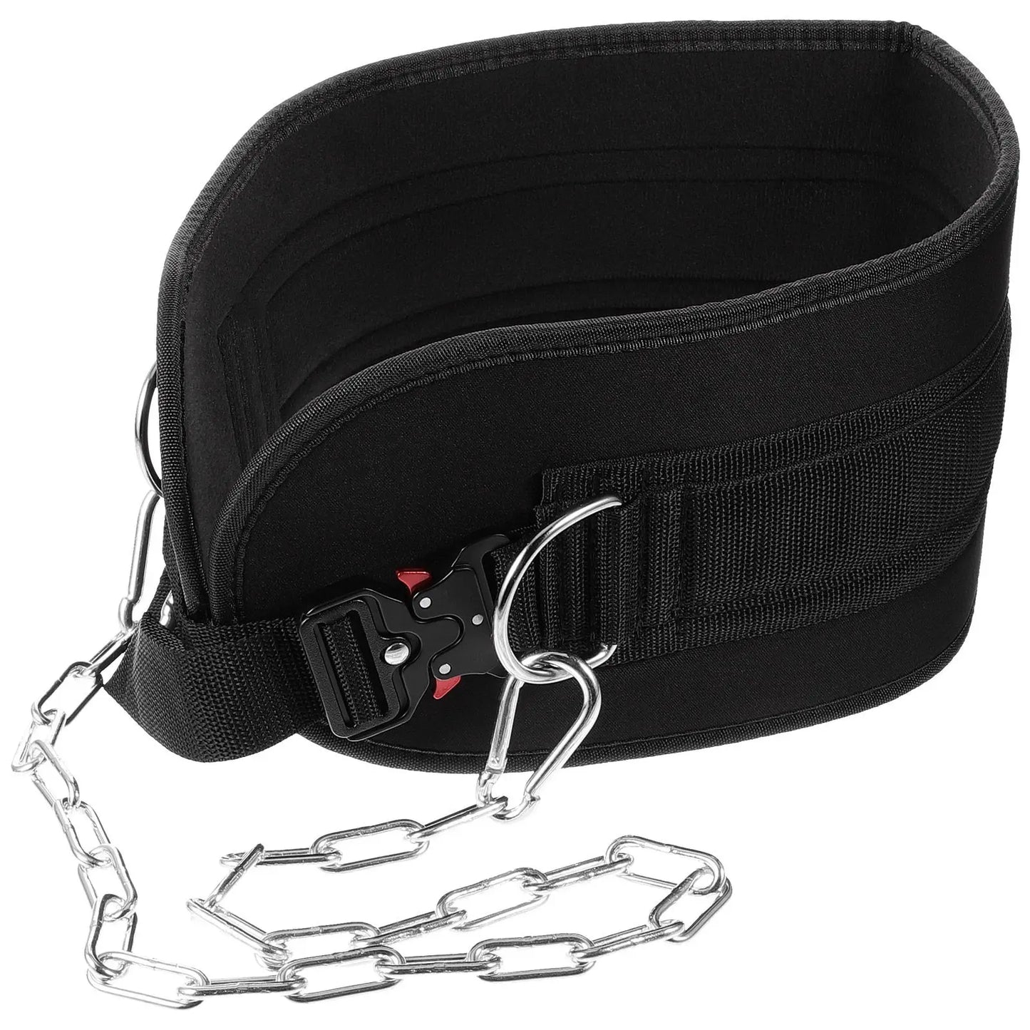 Ceinture d'haltérophilie, équipement de sport, Fitness, chaîne en métal, ceinture de traction lestée pour les exercices