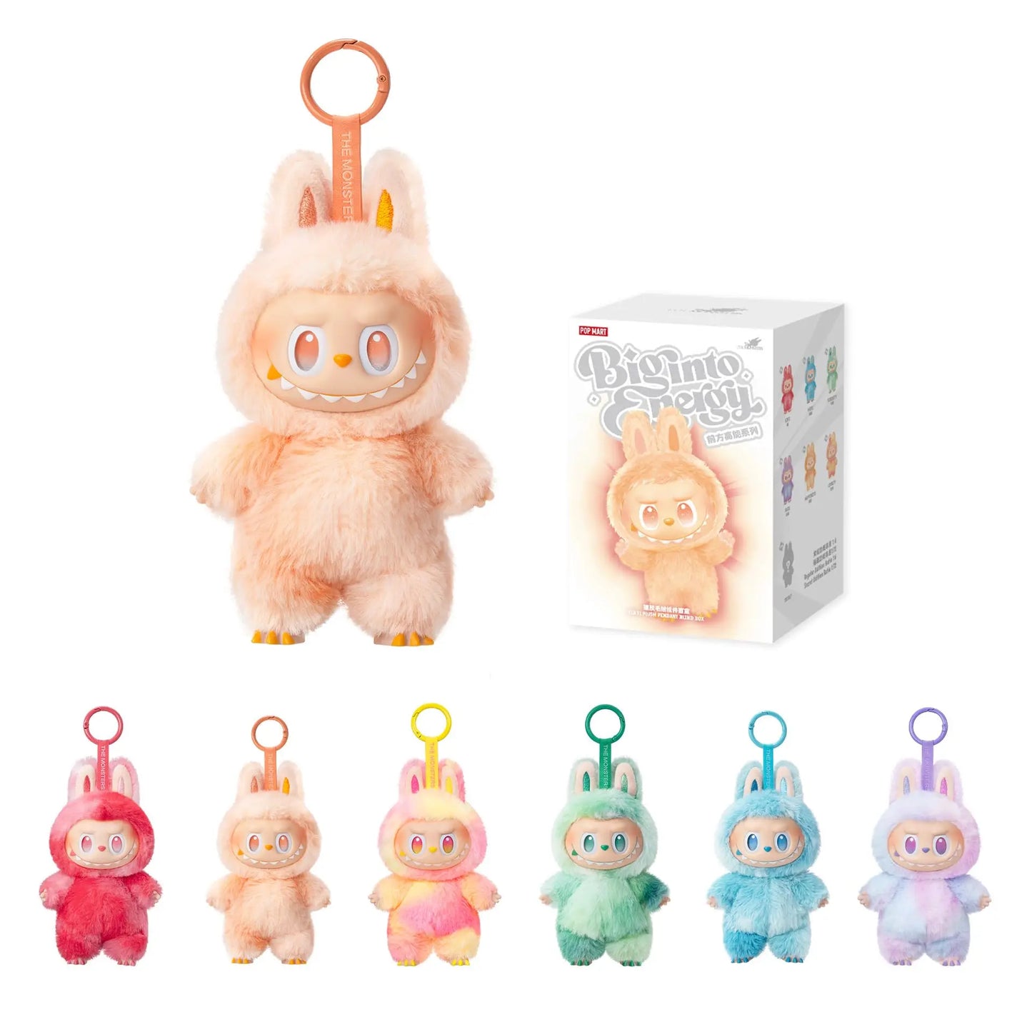 100% authentique POP MART Labubu les monstres grand dans l'énergie série vinyle peluche pendentif boîte aveugle boîte unique aléatoire