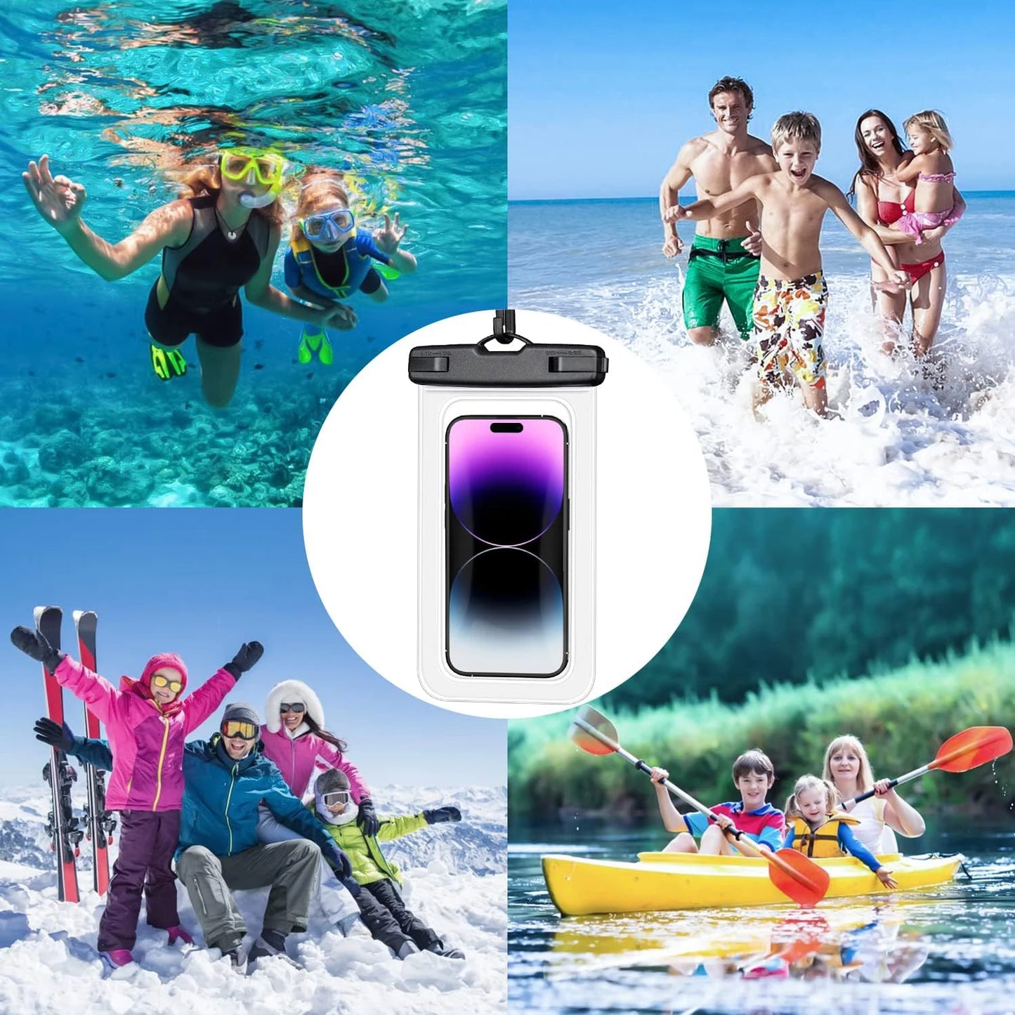 Coque de téléphone étanche, sac étanche de natation, pochette de protection universelle sous-marine pour iPhone 11 12 13 14 Pro Max X