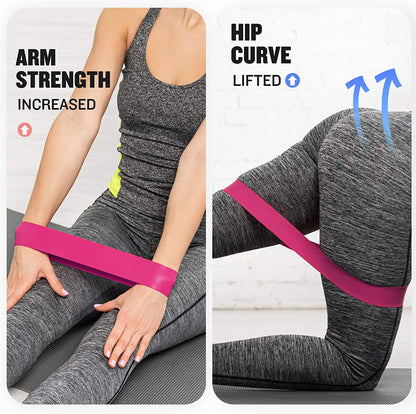 Bandes d'exercice à boucle de résistance, 5 niveaux de résistance différents, bande élastique adaptée à l'étirement des bras et des jambes, entraînement de force