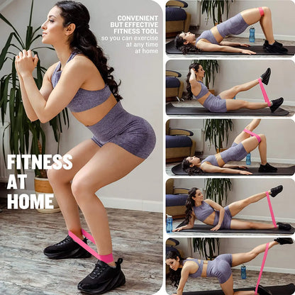 Bandes d'exercice à boucle de résistance, 5 niveaux de résistance différents, bande élastique adaptée à l'étirement des bras et des jambes, entraînement de force