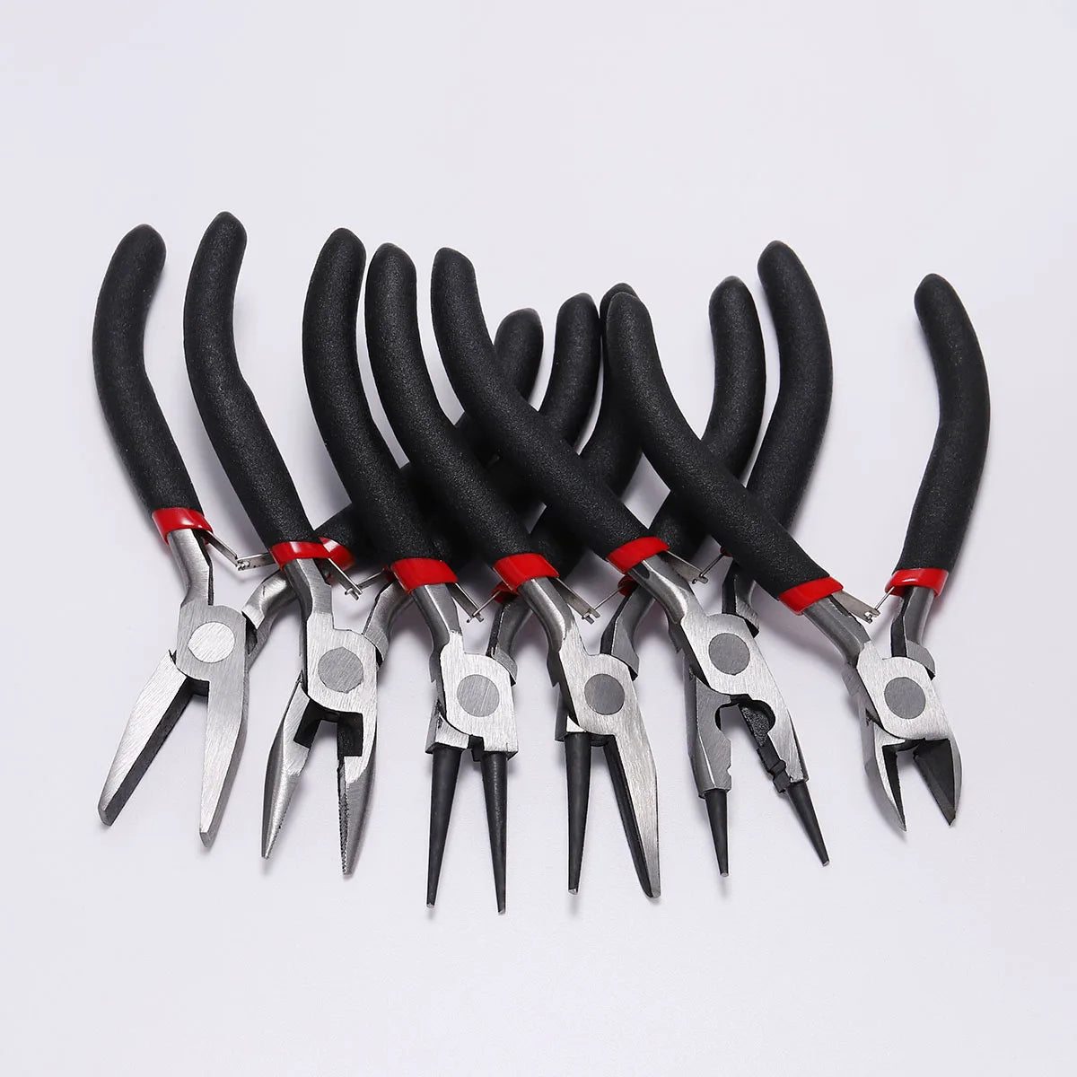 Pince à bijoux en acier trempé au carbone, ferronickel, extrémité ronde, outils de coupe, équipement de bricolage, adaptée à la réparation de perles artisanales