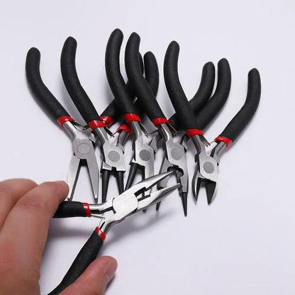 Pince à bijoux en acier trempé au carbone, ferronickel, extrémité ronde, outils de coupe, équipement de bricolage, adaptée à la réparation de perles artisanales
