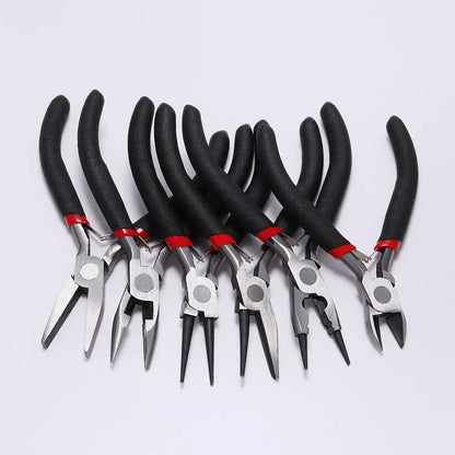 Pince à bijoux en acier trempé au carbone, ferronickel, extrémité ronde, outils de coupe, équipement de bricolage, adaptée à la réparation de perles artisanales