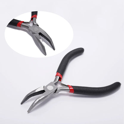 Pince à bijoux en acier trempé au carbone, ferronickel, extrémité ronde, outils de coupe, équipement de bricolage, adaptée à la réparation de perles artisanales