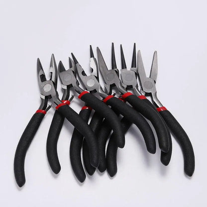 Pince à bijoux en acier trempé au carbone, ferronickel, extrémité ronde, outils de coupe, équipement de bricolage, adaptée à la réparation de perles artisanales