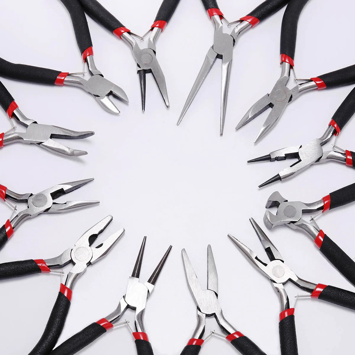 Pince à bijoux en acier trempé au carbone, ferronickel, extrémité ronde, outils de coupe, équipement de bricolage, adaptée à la réparation de perles artisanales