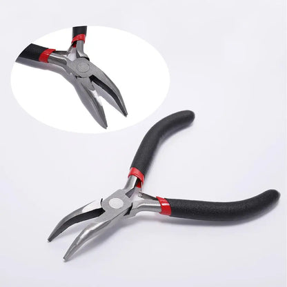 Pince à bijoux en acier trempé au carbone, ferronickel, extrémité ronde, outils de coupe, équipement de bricolage, adaptée à la réparation de perles artisanales