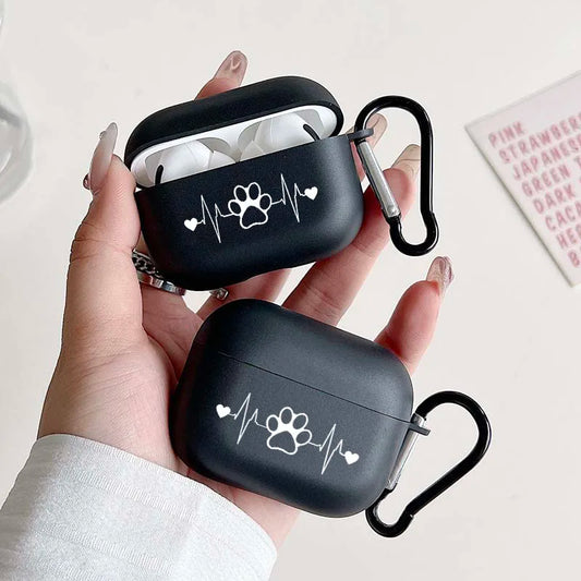 Étui de protection pour casque sans fil Airpods 4 3 1/2 Pro 2 et Pro, motif de saut imprimé patte créatif, étui pour écouteurs élégant en TPU