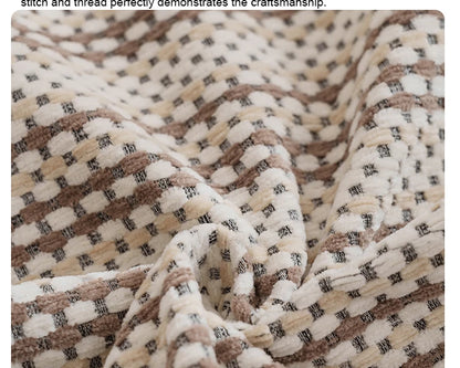 Coussin de canapé pour salon, antidérapant, style américain, quatre saisons, serviette universelle, rayures pour la maison, canapé en forme de L, 1/2/3/4 places