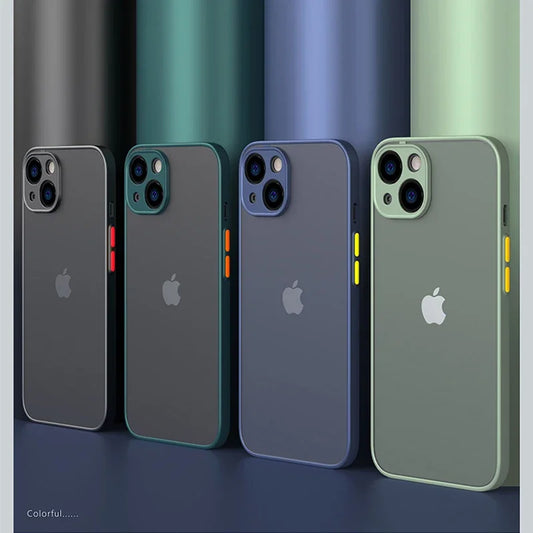 Nouvelle armure pare-chocs antichoc coque de téléphone pour iPhone 15 11 12 13 Mini 14 Pro XR X Xs Max Plus Silicone couverture rigide Capa
