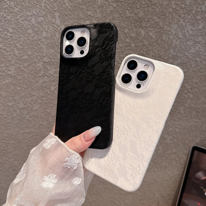 Coque de téléphone Sexy en dentelle à fleurs, étui rigide en TPU pour iPhone 17 16 15 14 13 12 11 Pro Max, coque anti-rayures, antichoc