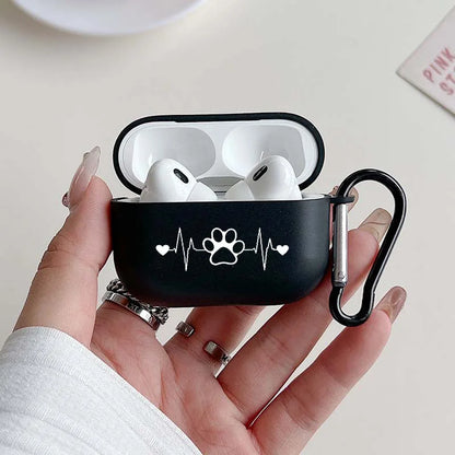 Étui de protection pour casque sans fil Airpods 4 3 1/2 Pro 2 et Pro, motif de saut imprimé patte créatif, étui pour écouteurs élégant en TPU