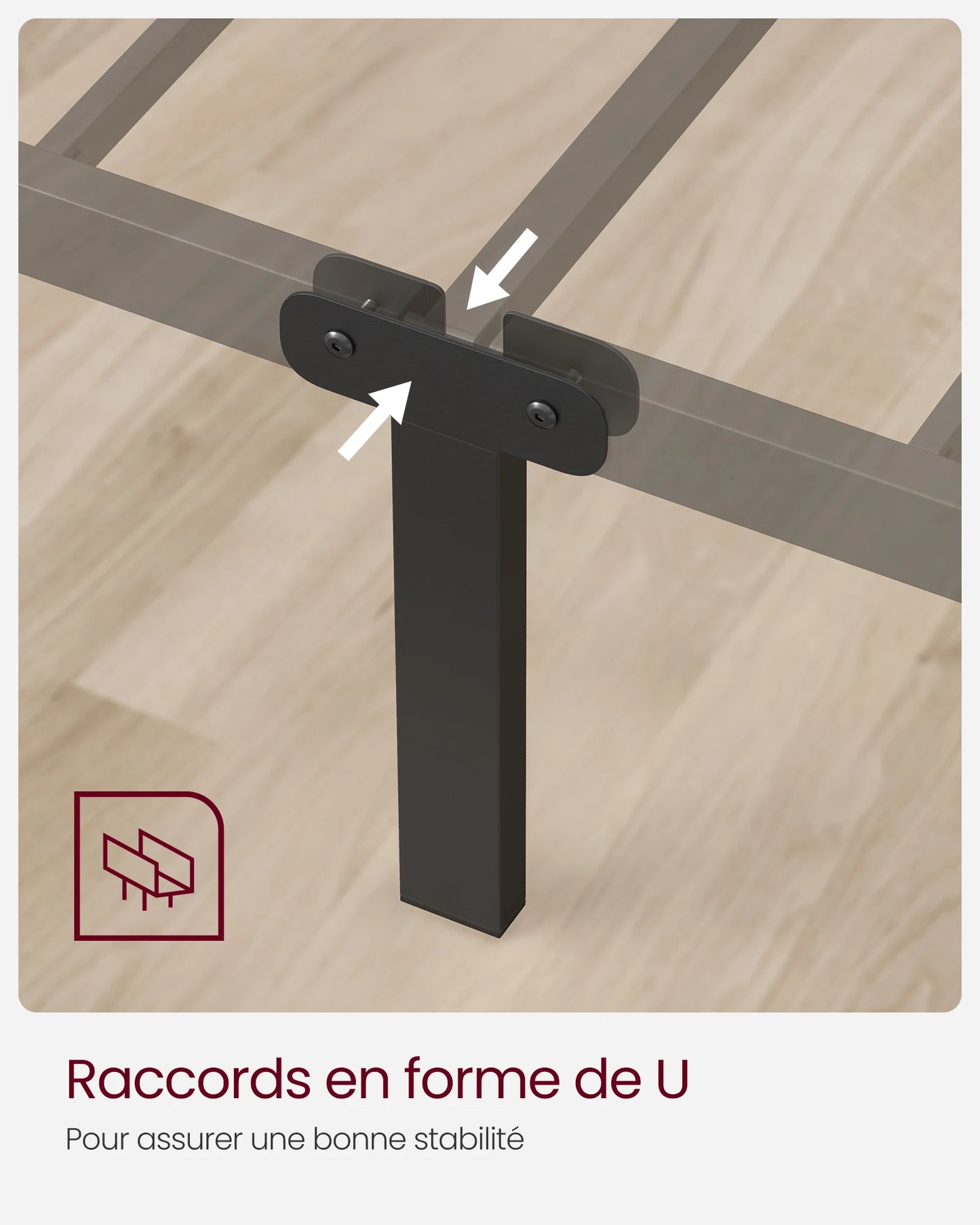 VASAGLE Single Bed Frame, Metal Bed Frame, Fits 90 x 190 cm Mattress, Easy Assembly, for Small Spaces, Guest Room, Black