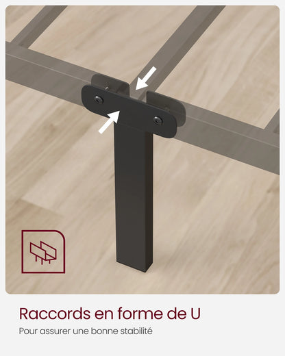 VASAGLE Single Bed Frame, Metal Bed Frame, Fits 90 x 190 cm Mattress, Easy Assembly, for Small Spaces, Guest Room, Black