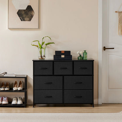 JHK Desser pour chambre à coucher avec 7 tiroirs en tissu organisateur placard de rangement poitrine vêtements pour salon vitrine de meubles