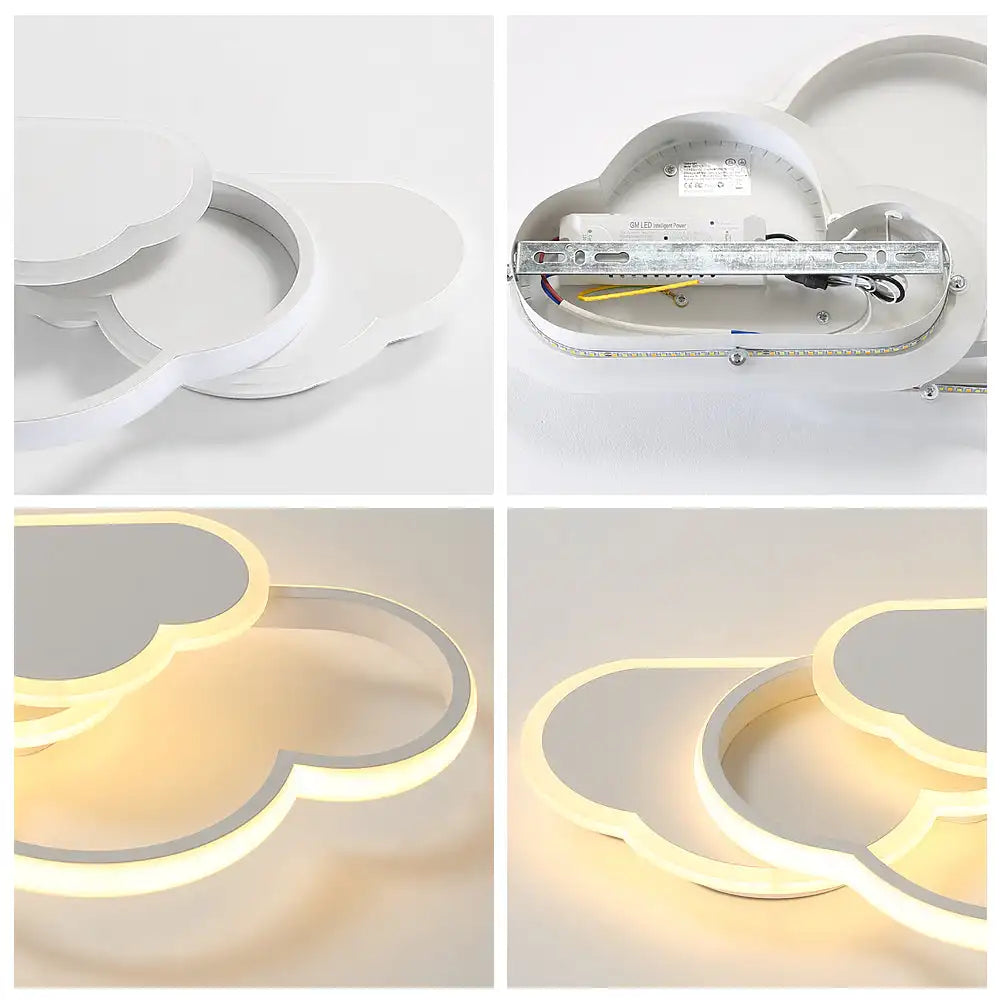 Plafonnier LED 32W avec télécommande, lampe de plafond créative à intensité variable 3000-6500k 2800strada, éclairage de dessin animé pour le salon