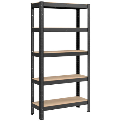 SONGMICS Étagère de Rangement à 5 Niveaux, 30 x 75 x 150 cm, Capacité 650 kg, Planches Réglables, Style Industriel, pour Cuisine, Salon
