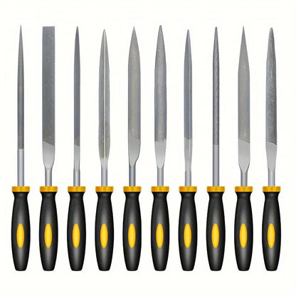 Ensemble de limes à aiguilles Premium – Limes en acier à haute teneur en carbone avec poignées ergonomiques antidérapantes pour un classement précis sur le bois, le plastique et le modèle