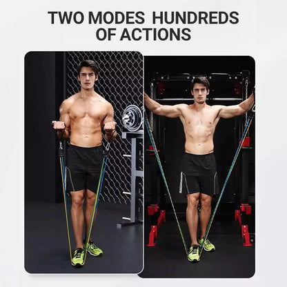 10-14 pièces/ensemble tirer corde musculation bandes de résistance ensemble multi-fonction tendeur costume musculation ceinture bandes élastiques