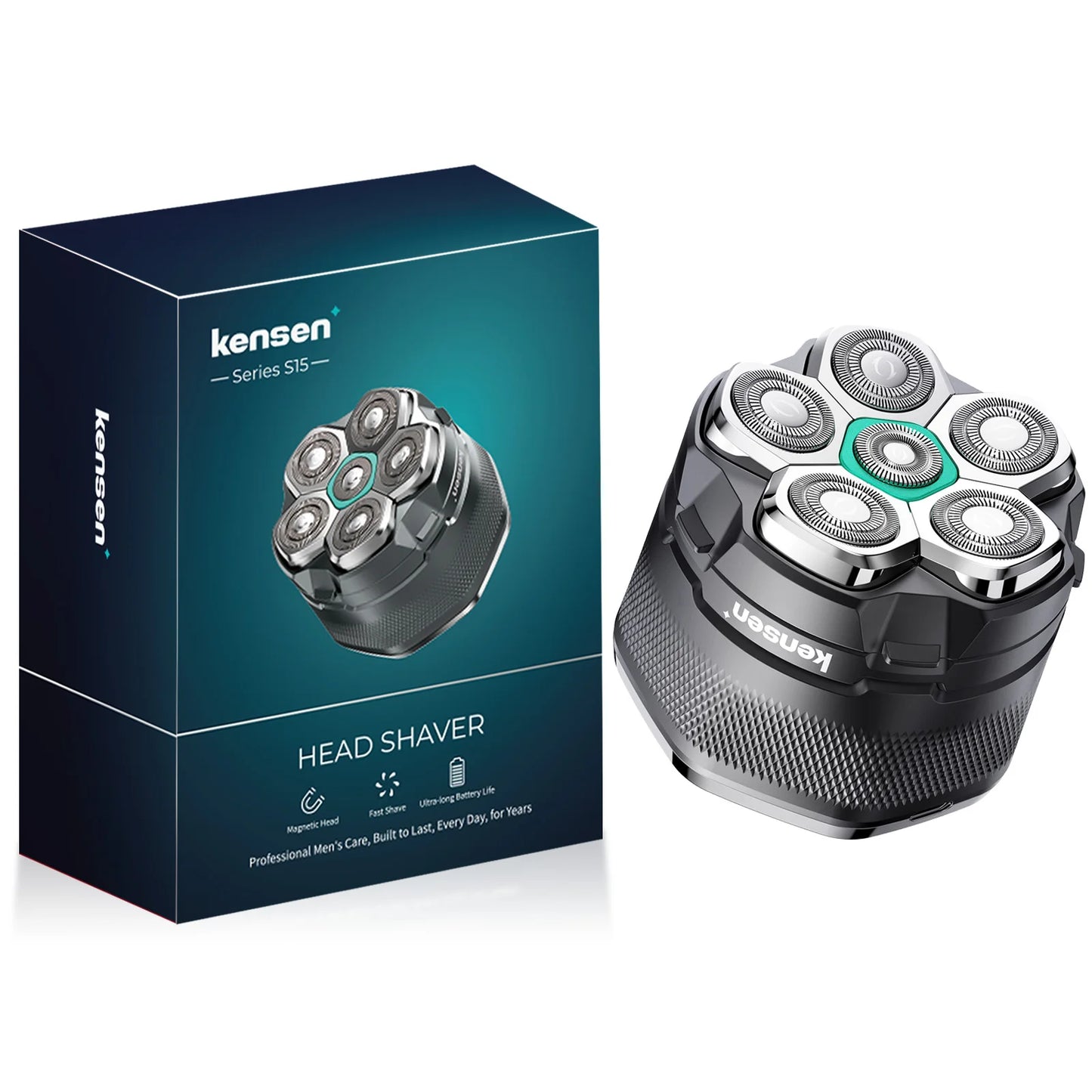 KENSEN rasoir électrique pour hommes chauve 6D rasoir magnétique tondeuse à cheveux USB Rechargeable affichage LED rasage humide/sec rasoir à barbe