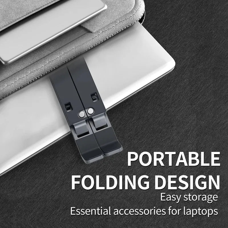 Support pliable pour ordinateur Portable, réglable, Base de Support en alliage d'aluminium pour Macbook, accessoires pour ordinateur Portable