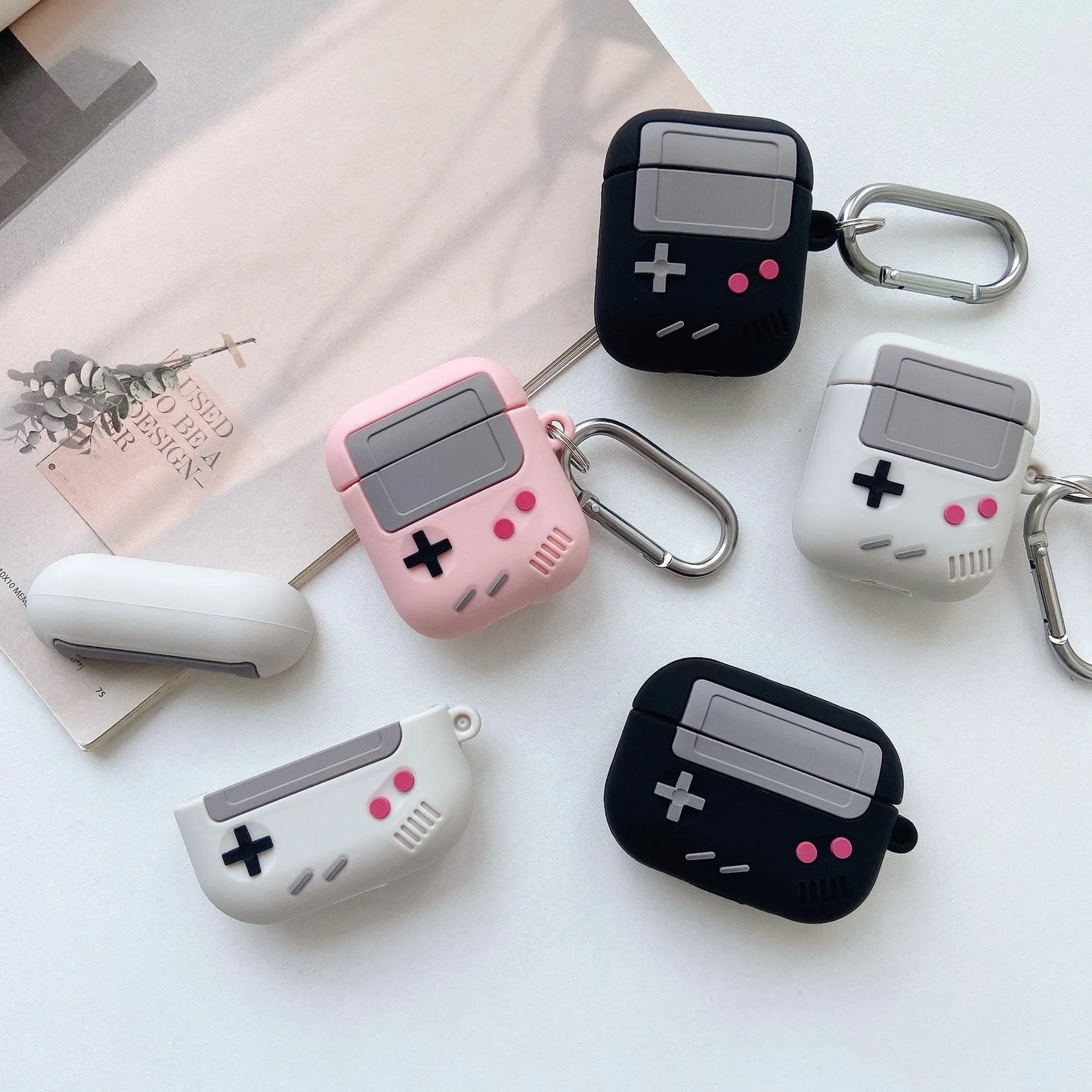 Pour AirPods Pro 2 étui mode classique rétro Console de jeu étuis pour écouteurs pour AirPods 4 3 2 1 Pro 2 Pro2 housse en Silicone avec crochet
