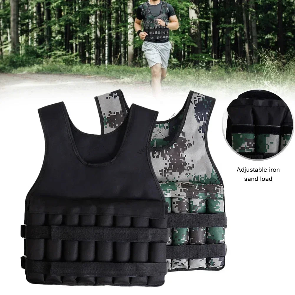 20kg charge gilet lesté réglable exercice formation Fitness veste gymnastique entraînement boxe gilet Fitness course sable gilet