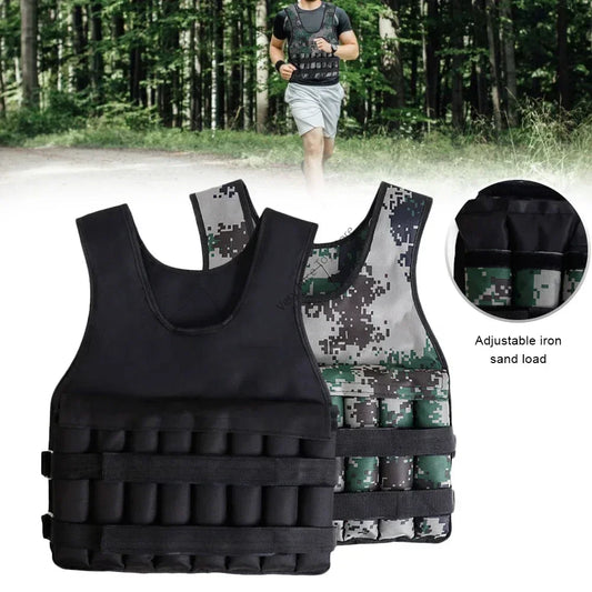 20kg charge gilet lesté réglable exercice formation Fitness veste gymnastique entraînement boxe gilet Fitness course sable gilet