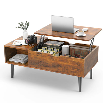 JHK Tables basses relevables pour salon 39.37 "x 19.7" bureau Tables à manger en bois de thé étagère de rangement réglable facile à monter ou inférieure