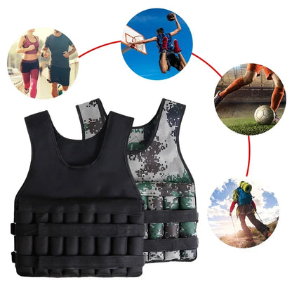 20kg charge gilet lesté réglable exercice formation Fitness veste gymnastique entraînement boxe gilet Fitness course sable gilet