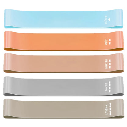 Bandes d'exercice à boucle de résistance, 5 niveaux de résistance différents, bande élastique adaptée à l'étirement des bras et des jambes, entraînement de force