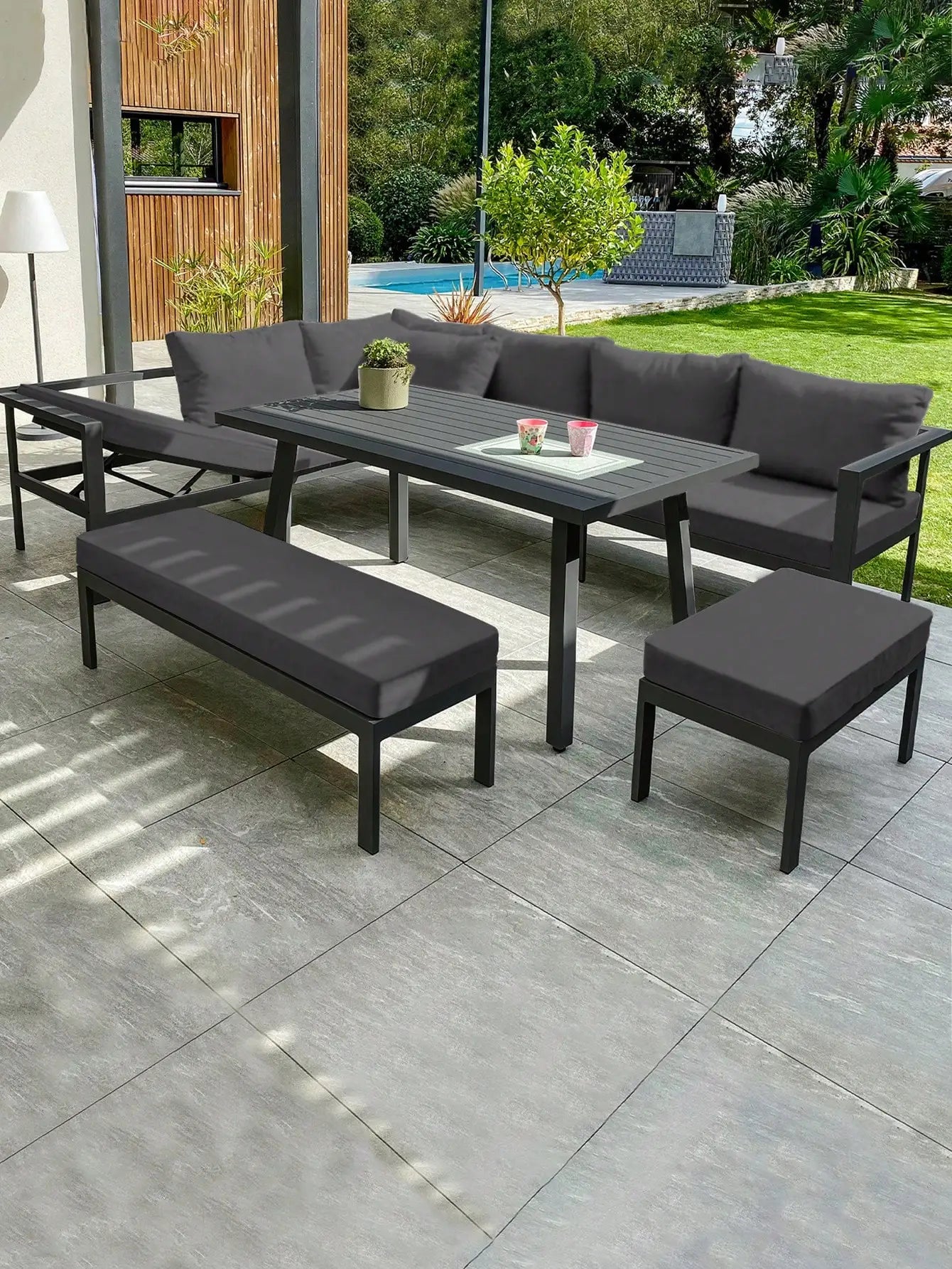 Housses de coussin de canapé à imprimé Tropical extérieur-protecteurs de meubles antidérapants, remplacement pour coussins de siège individuels