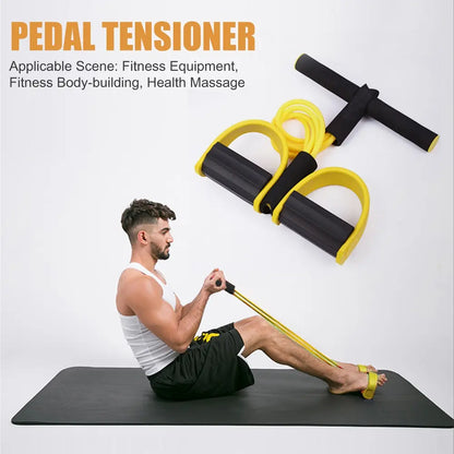 Bandes de résistance bandes de Fitness élastiques pour les exercices sportifs à la maison multifonctionnel Portable 4 tubes extracteur de pédale élastique