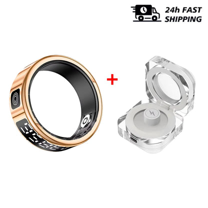 Smart Ring Gesture Swipe Control Heart Rate Blood Oxygen Monitoring Multi Sport Modes IP68 Waterproof Bluetooth Women Smartrings