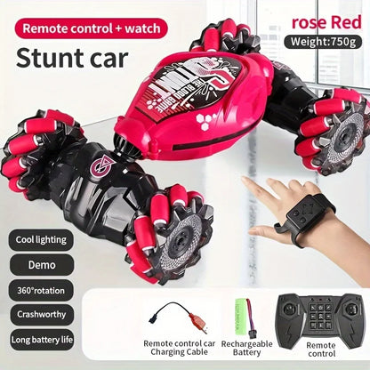 Voiture jouet télécommandée, double contrôleur, télécommande de poignée et télécommande de bracelet, supportant l'opération gestuelle.