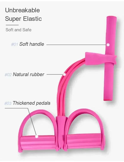 Bandes de résistance bandes de Fitness élastiques pour les exercices sportifs à la maison multifonctionnel Portable 4 tubes extracteur de pédale élastique