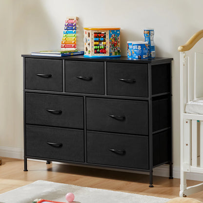 JHK Desser pour chambre à coucher avec 7 tiroirs en tissu organisateur placard de rangement poitrine vêtements pour salon vitrine de meubles