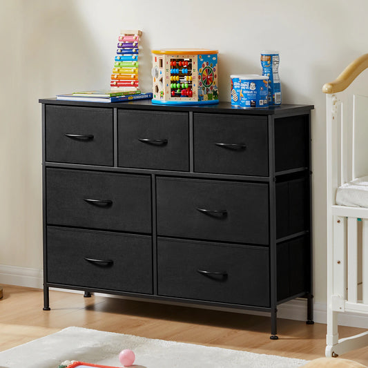 JHK Desser pour chambre à coucher avec 7 tiroirs en tissu organisateur placard de rangement poitrine vêtements pour salon vitrine de meubles