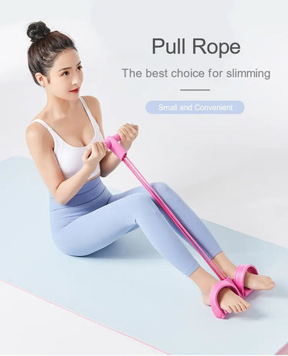 Bandes de résistance bandes de Fitness élastiques pour les exercices sportifs à la maison multifonctionnel Portable 4 tubes extracteur de pédale élastique