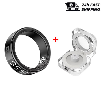 Smart Ring Gesture Swipe Control Heart Rate Blood Oxygen Monitoring Multi Sport Modes IP68 Waterproof Bluetooth Women Smartrings