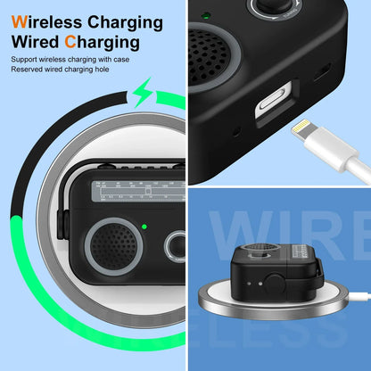 Étui pour écouteurs Housse de protection pour AirPods 1/2/3/4 & Pro & Pro2 (2021 & 2024 ANC) |   Étui/sac en silicone antichoc pour radio de dessin animé